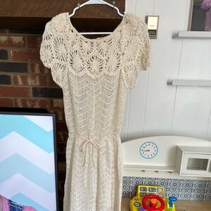 Vintage Oscar De La Renta Knit Crochet Maxi Dress 70s? Neiman Marcus size small